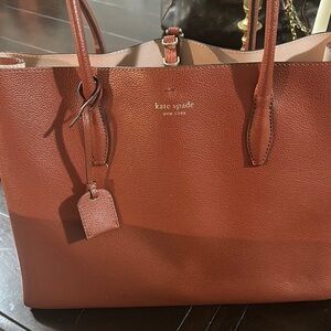 Kate Spade Brown Leather Tote Bag